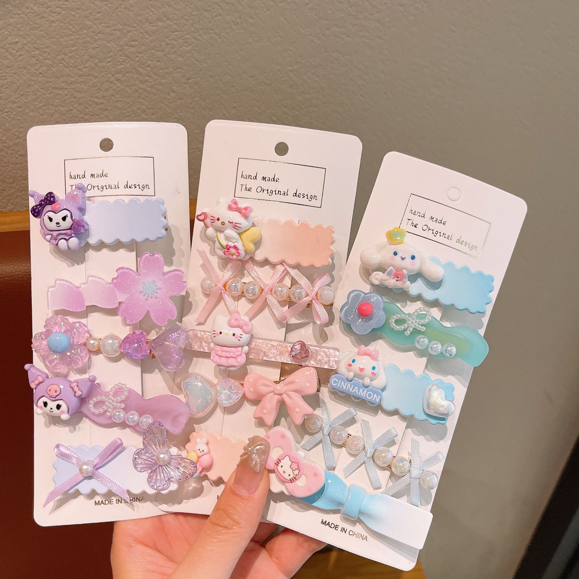 Cute cartoon children's Sanrio hair clips, girlish side bangs hair clips, ins sweet girl duckbill clips headwear details Picture