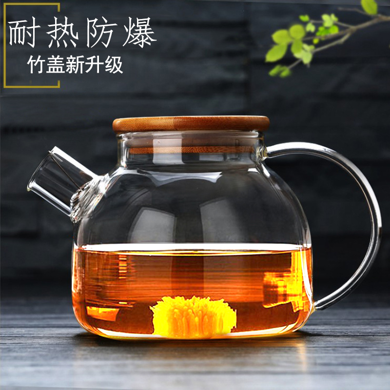 Household cold water kettle, glass water kettle, explosion-proof large-capacity teapot, cooling cup, juice kettle, large water kettle, cooling, simple and elegant details Picture