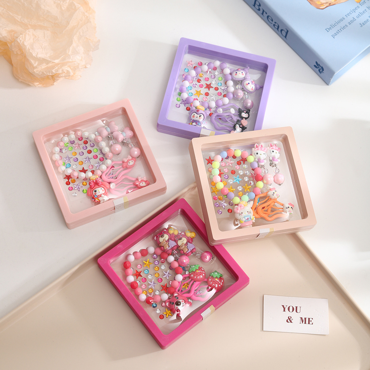 Children's Day Kuromi Children's Bracelet Set, girls' accessories, girls' Ornaments, Cute Gifts for babies, beaded set box details Picture