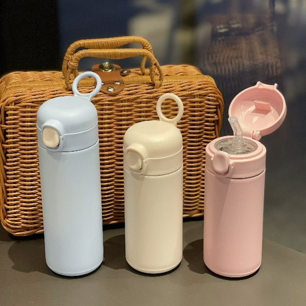 New stainless steel bouncing lid insulated cup, mini double-layer vacuum straight cup, cute and simple pea cup, custom-made Application Scenario