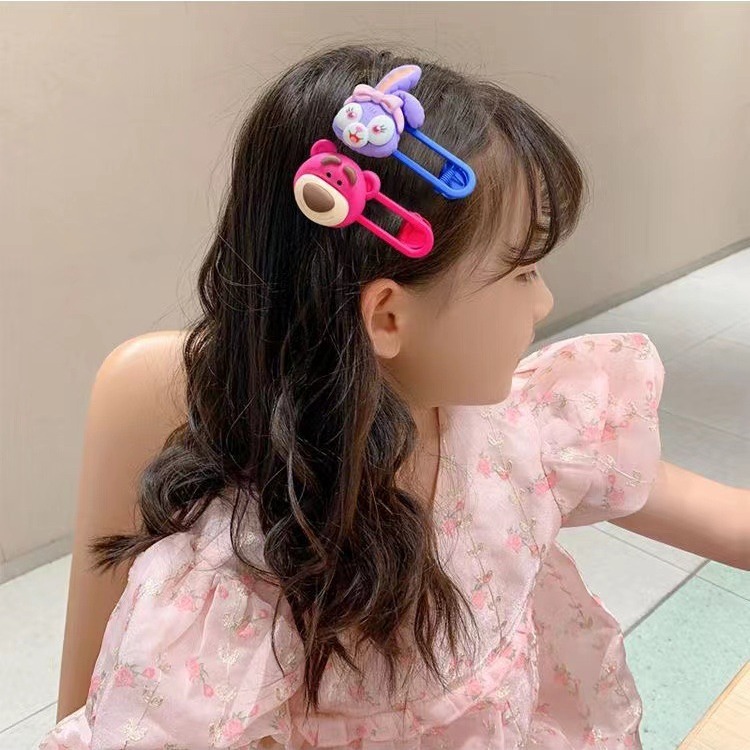 Children's sugar bean hair clips, girls' bangs, broken hair arrangement, cartoon hair clips, baby forehead clips, girls' back of the head hair clips Application Scenario