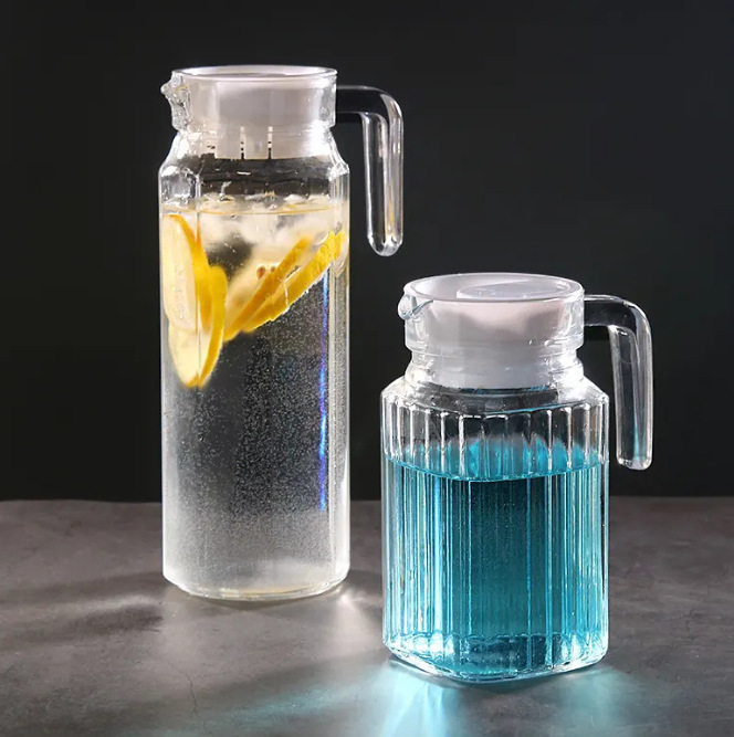 Wholesale heat-resistant and cold-resistant water kettles, glass cooling water kettles, flower teapots, large-capacity household creative juice kettles, beverage kettles, and decoration kettles Specification drawing
