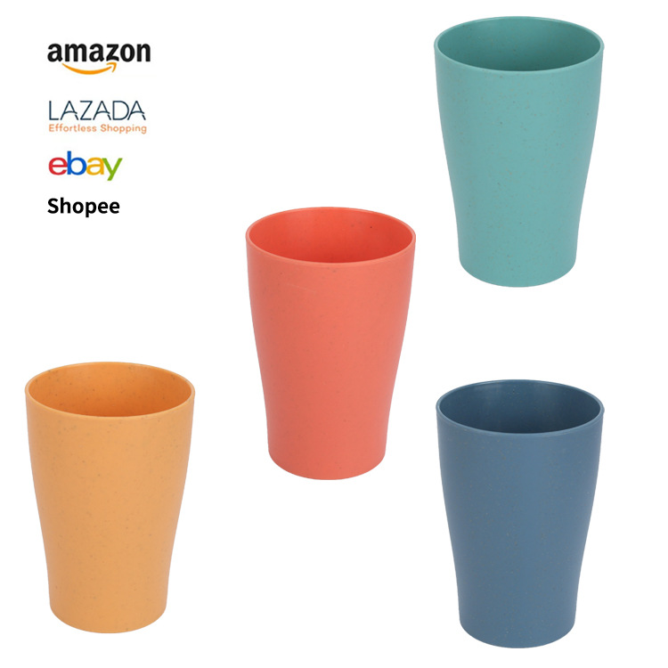 Plastic Nordic-style cups, household washbasin cups, wheat bellflower brushing cups, student mouthwash cups, drinking cups full figure