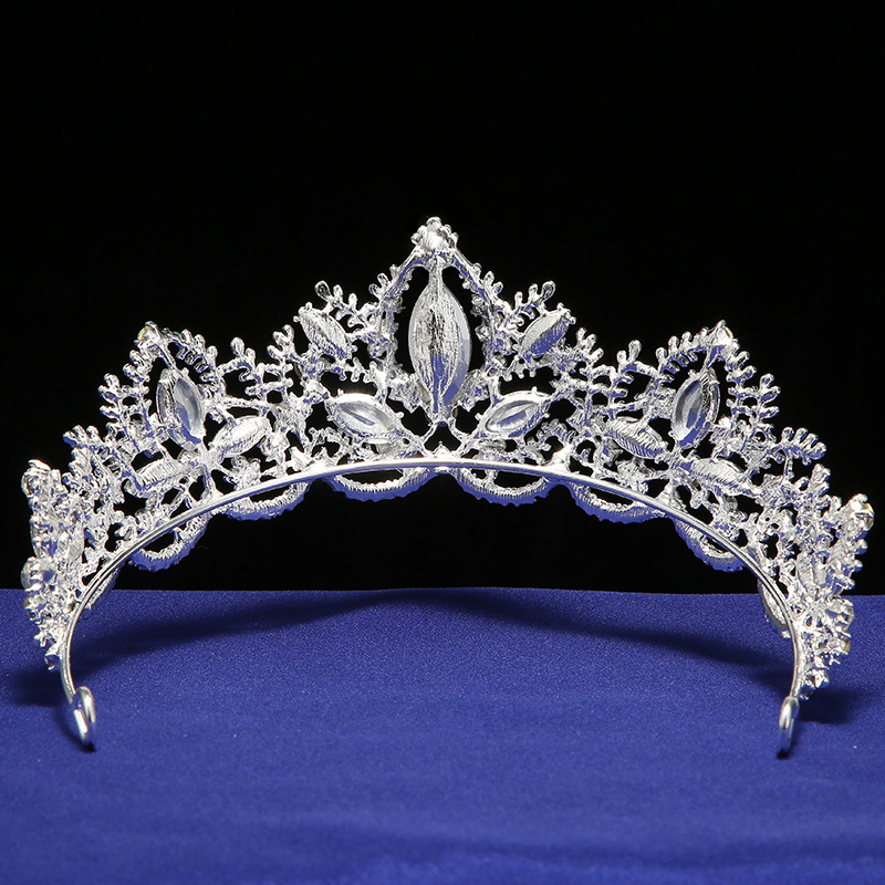 Cross-border bride crown headwear, European-style wedding, coming-of-age, birthday, super ethereal, luxurious and grand crown headband accessories for women Specification drawing