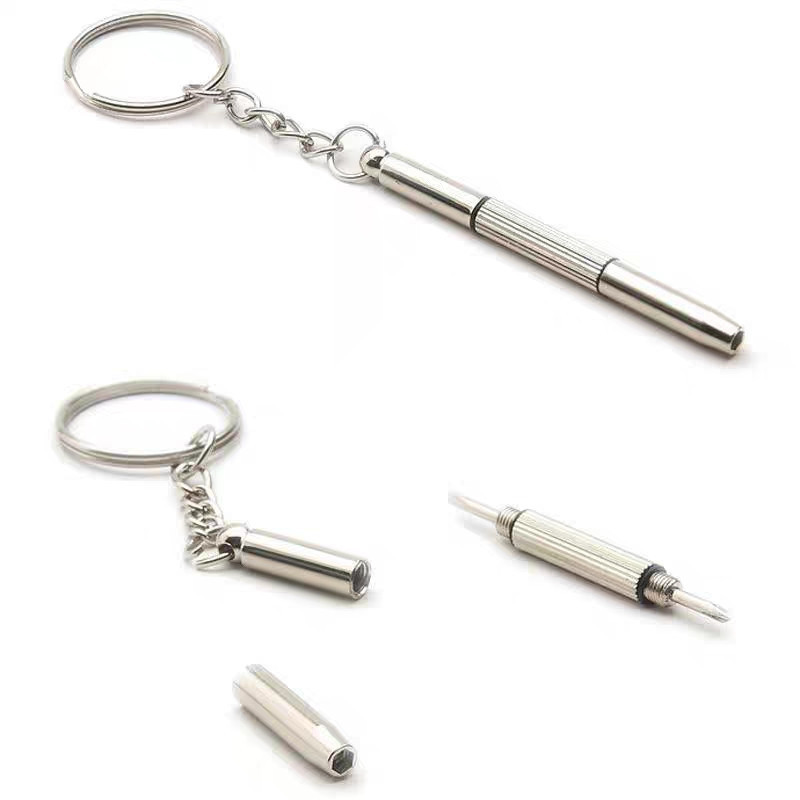 Three-in-one glasses screwdriver, multi-functional screwdriver model B, three-in-one small screwdriver, glasses accessories Item Picture