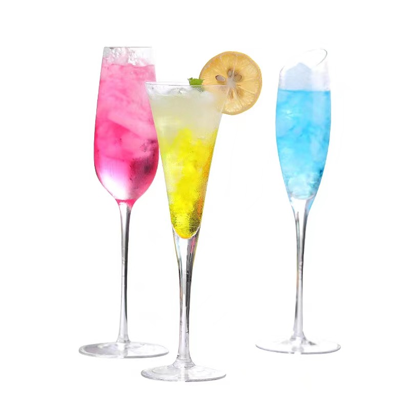 Crystal glass highball glass champagne glass set, home creative wine glass, couple wedding pair glasses sparkling wine Item Picture