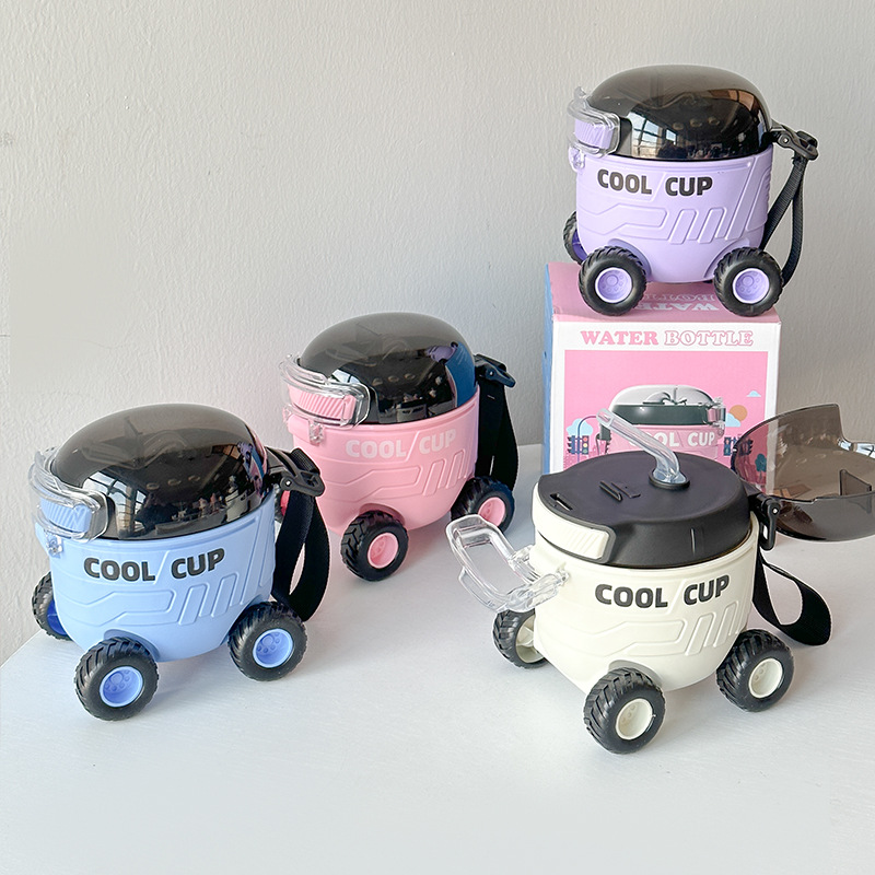 Wholesale of creative Mars rover water cups, fun boys' portable straw cups, children's multi-functional toys, gift cups Specification drawing