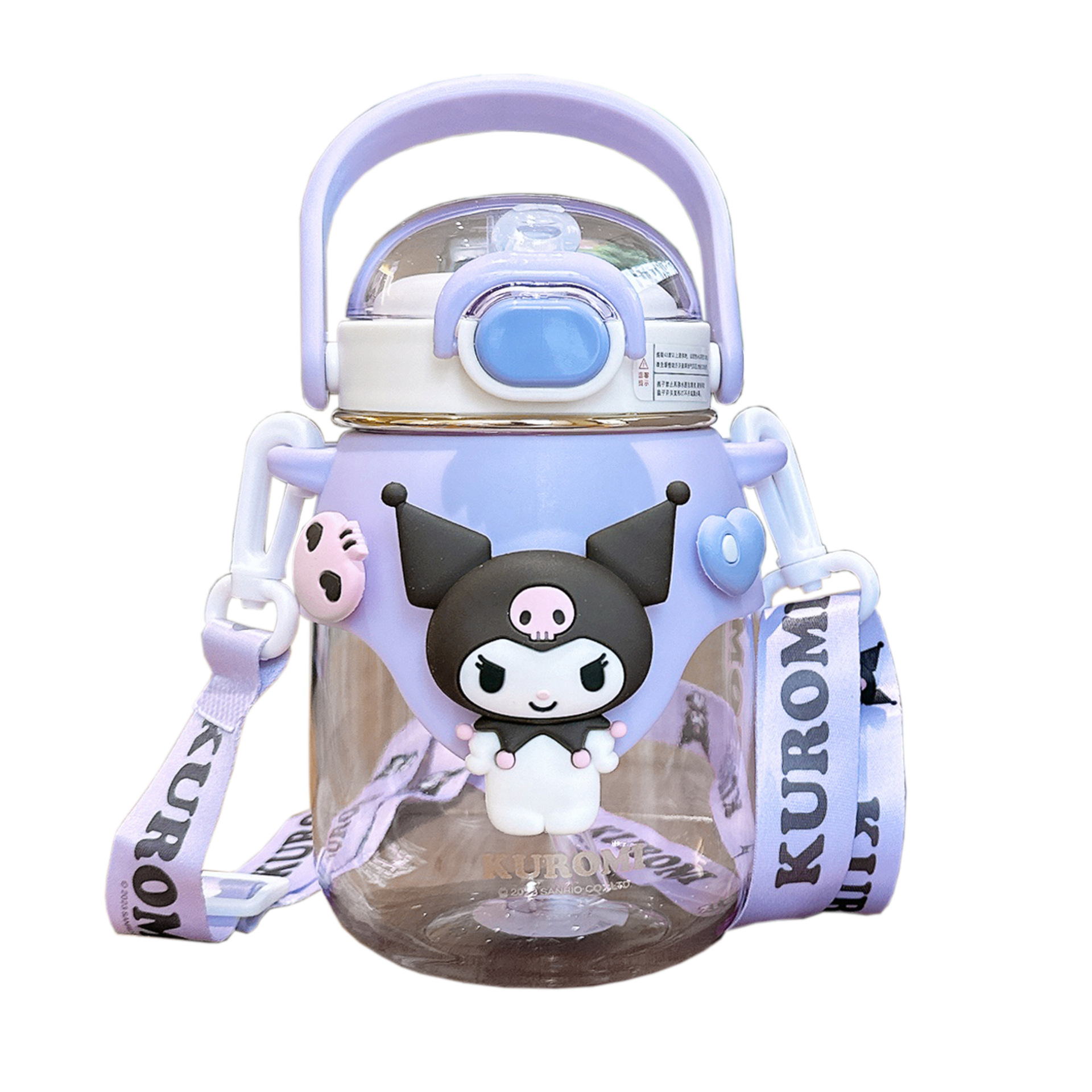 Cute Sanrio straw cup, genuine Cinnamon Dog children's plastic cup, safe cartoon, high appearance level Melody water bottle Item Picture