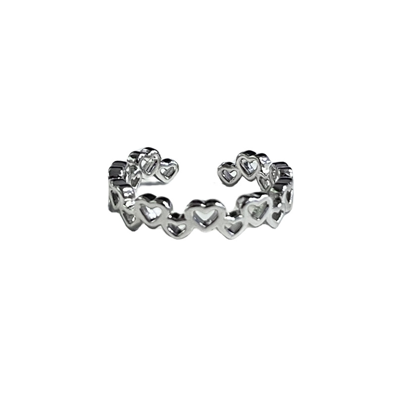 Minimalist irregular geometric plain ring open ring, a niche design for women, with a unique and fashionable style. Layered food rings Item Picture
