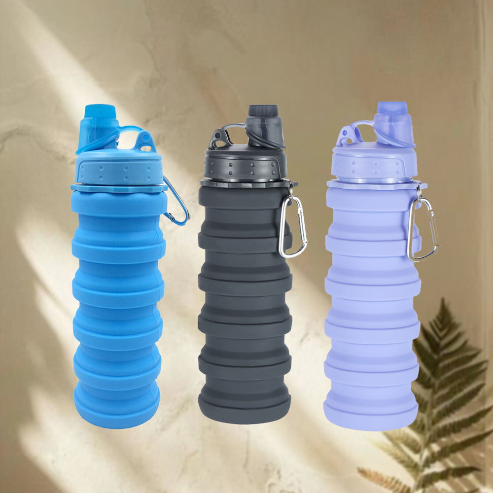 Cross-border silicone foldable water cup, outdoor travel portable insulated cup, sports telescopic water bottle, business gift water bottle details Picture