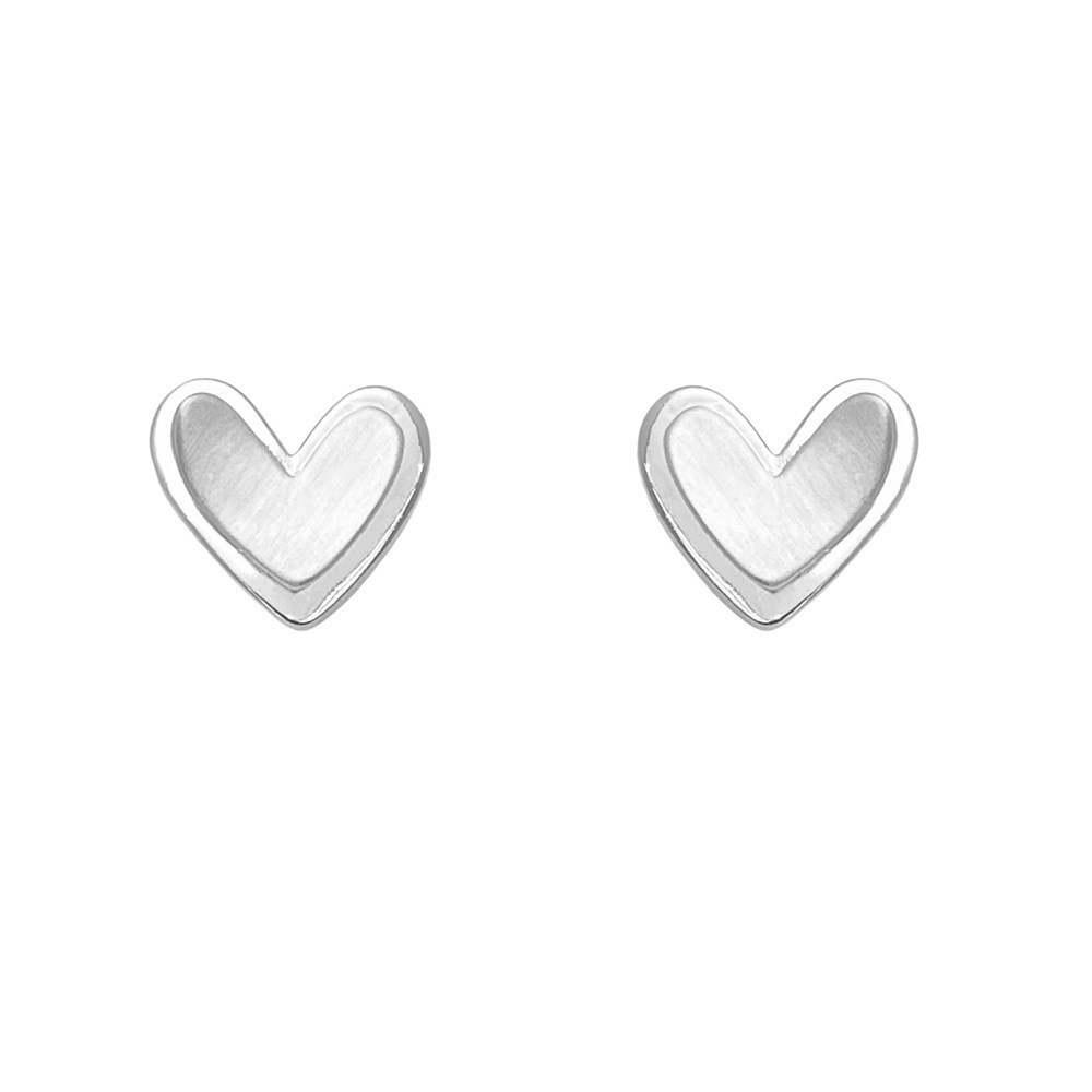 Korean cold style, niche design, three-dimensional heart-shaped stud earrings, women's high-end, light luxury earrings and earrings, unique charm Item Picture