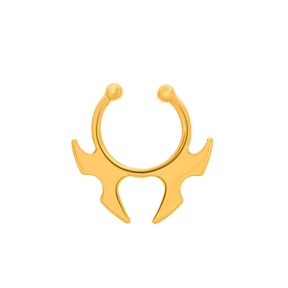 Cross-border perforation-free U-shaped horn nose clip fake nose accessory, European and American ins fashion geometric bat nose ring puncture accessory Item Picture
