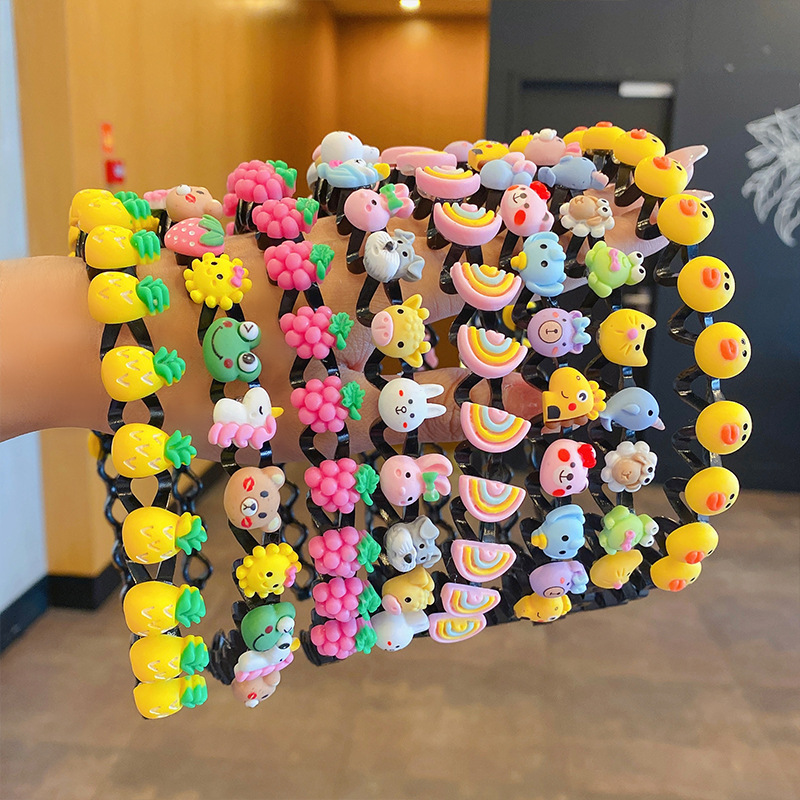 Summer cartoon wave hair band, children's candy-colored hair band, hairpin, bangs, broken hair styling tool, girls' hair accessory, girls Specification drawing