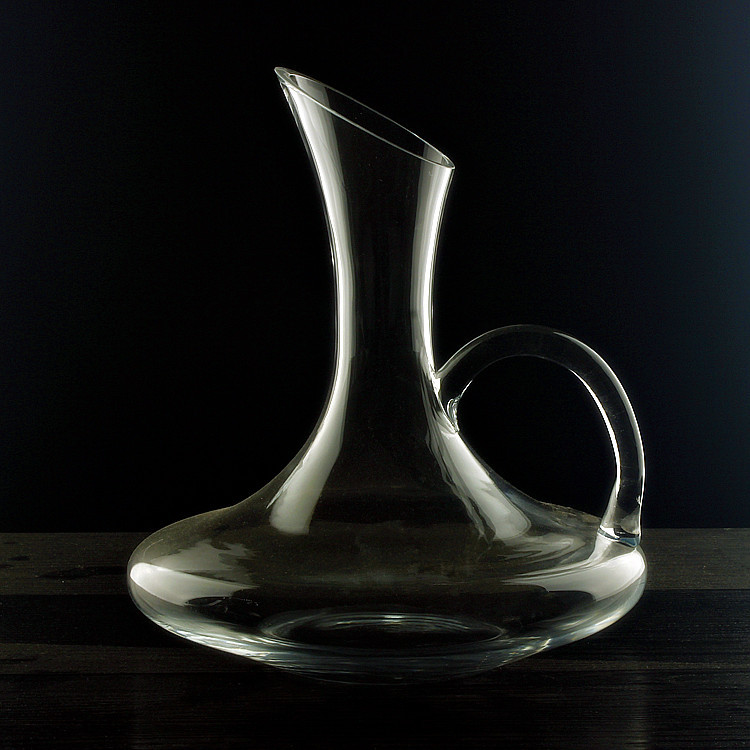Glass wine-decanter with a slanted mouth, wine divider, slanted mouth decanter manufacturer, wholesale in stock details Picture