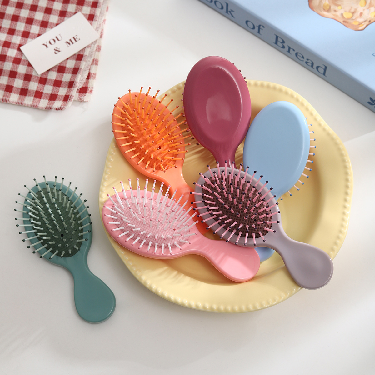 Mini air cushion comb, finished massage comb, women's mini comb, airbag comb, portable comb, home head comb, hair comb full figure