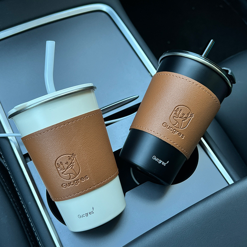 Cross-border single-layer stainless steel beer mugs, tea brewing cups, anti-drop simple water cups, coffee cups, household straw cups, camping cups Specification drawing