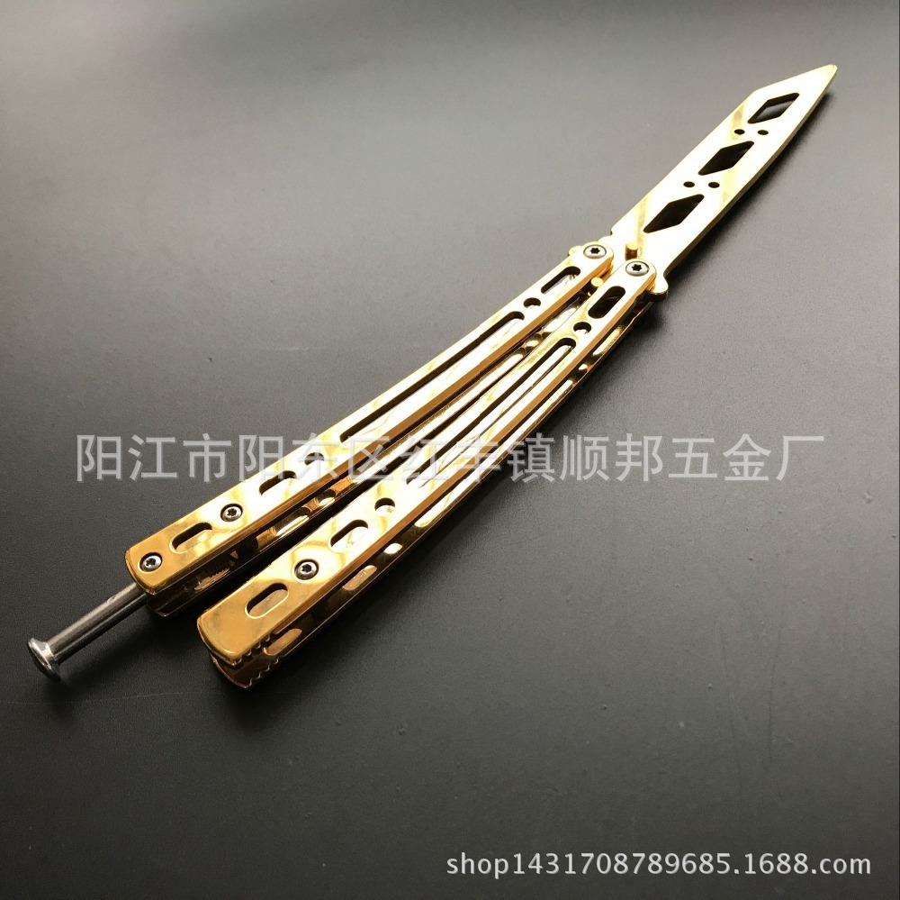 CS GO peripheral game Butterfly Blade Swinging tool training without cutting edge practice folding blade swinging Butterfly blade tool Item Picture