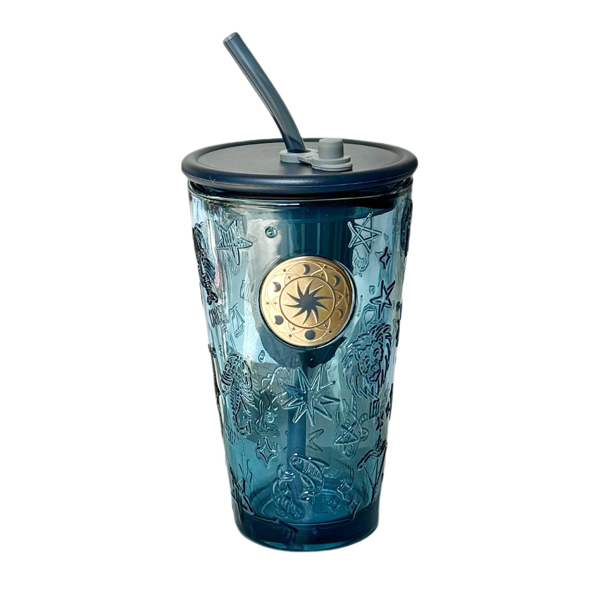 ins high appearance level water cup for men, desktop office, home use, straw cup for tea brewing, thickened glass cup with filter, gift Item Picture
