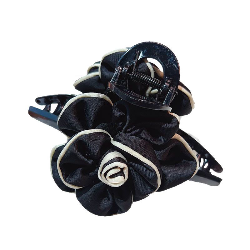 Elegant and refined camellia hair tie, hair clip, new high-end style, chanel-style bun head, semi-bun hair clip Item Picture