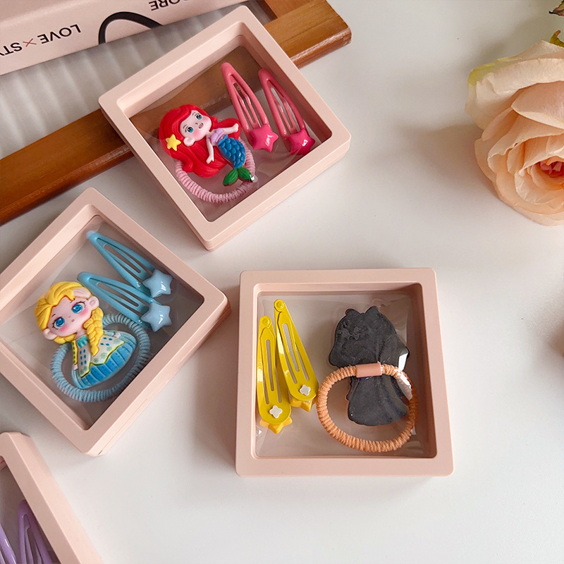 New Korean children's hair clips, cute early autumn cartoon hair clips, girls' princess hair ties, bb clips, bangs clips, hair accessories for girls details Picture