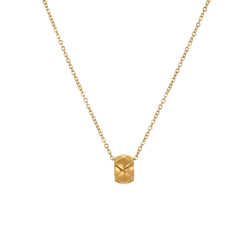 Korean version simple small gold bead necklace, women's real gold electroplated popular collarbone chain, niche and versatile, non-fading necklace accessory Item Picture