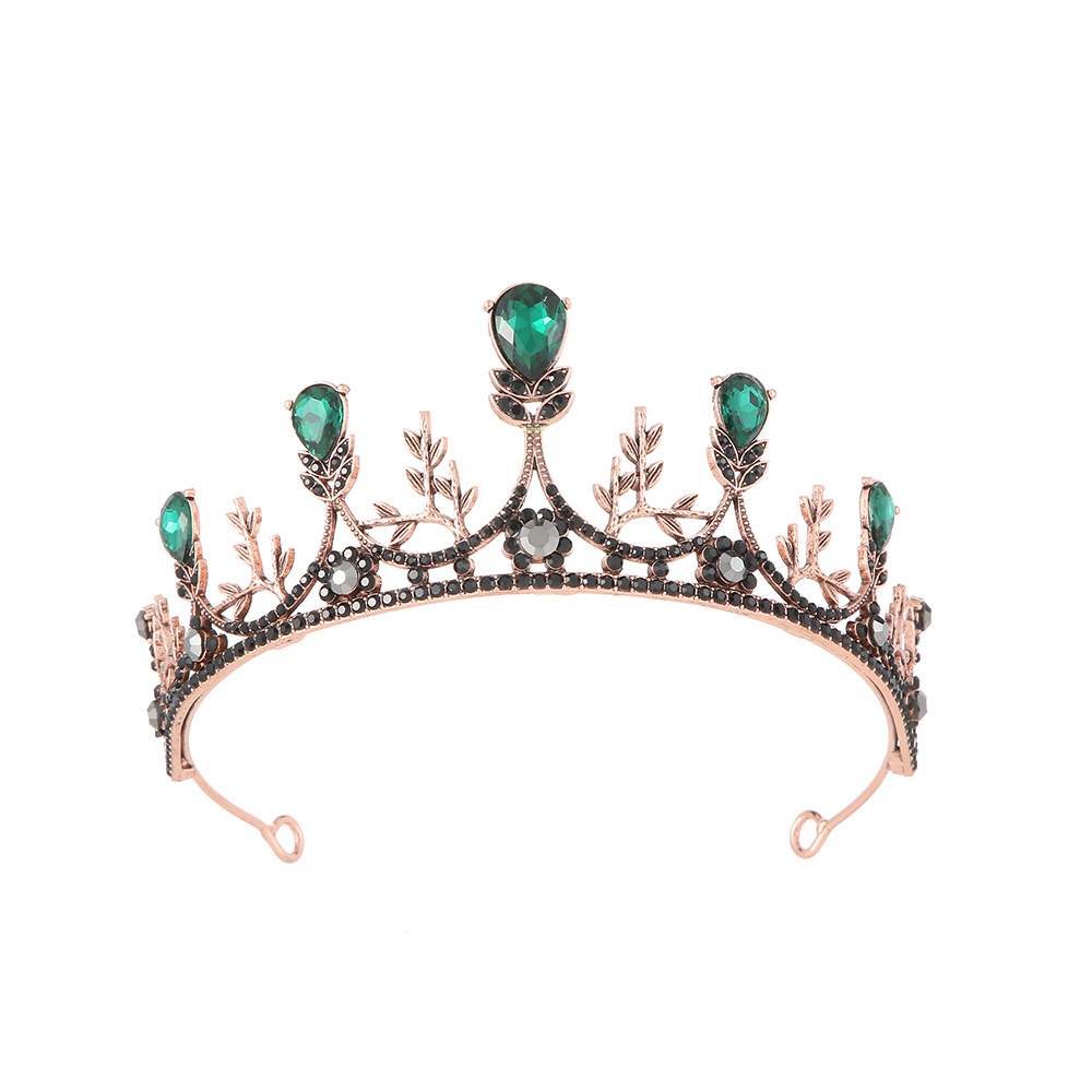 Cross-border European and American stage performances, queen princess crown headband, forest-style charm, travel photography crown exotic style headwear full figure