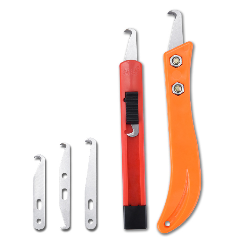 Baiyuan brand knotting knife, double-head single-head yarn cutting knife, large hook blade, hook knife, banana hand textile tool, push-pull knife handle full figure
