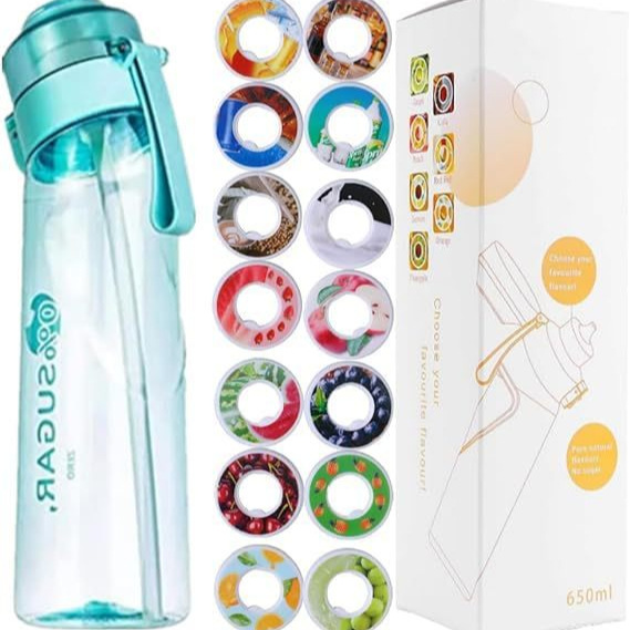 The new cross-border gradient dual-color scented water cup with 14 flavors is a drinking wonder full figure