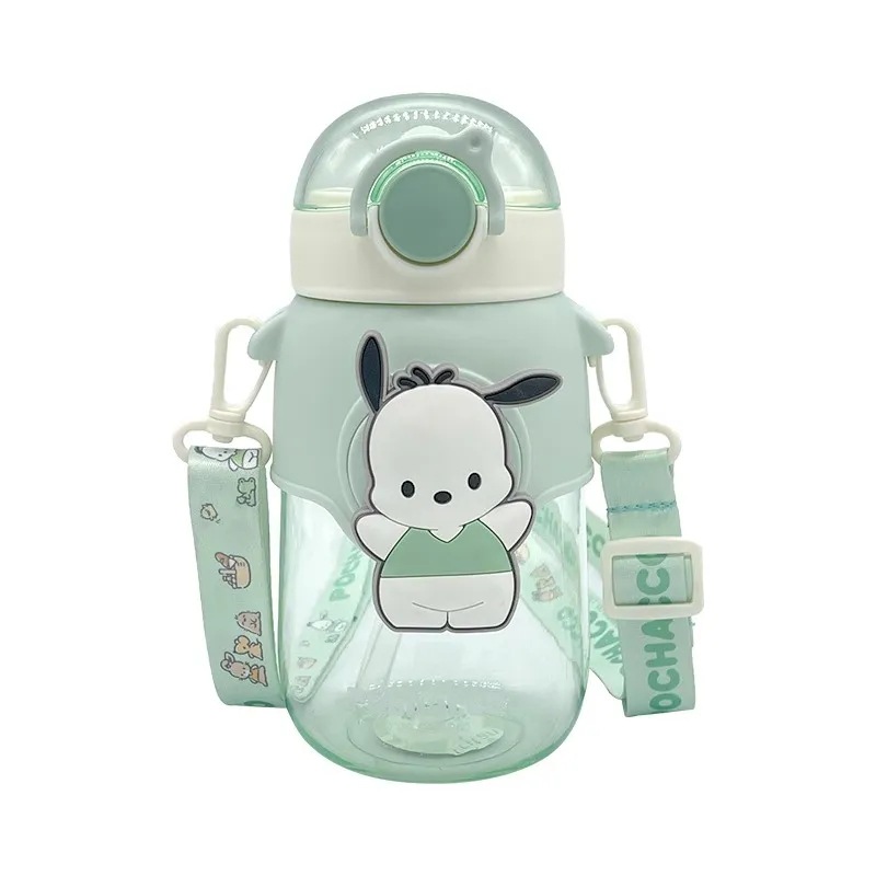 New cute straw cup, high appearance level plastic water cup for girls, portable and super cute tritan cup for children and students Item Picture