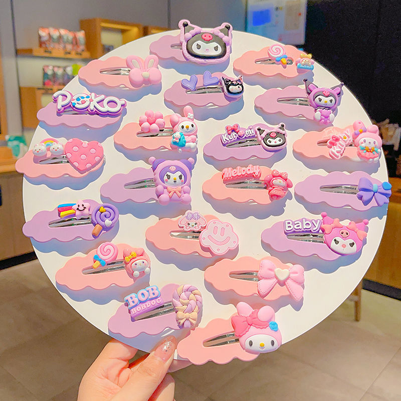 Kulomi cartoon children's hair clips, cute bangs for little girls, broken hair clips for girls on the side without damaging hair, bb hair clips, hair accessories Specification drawing