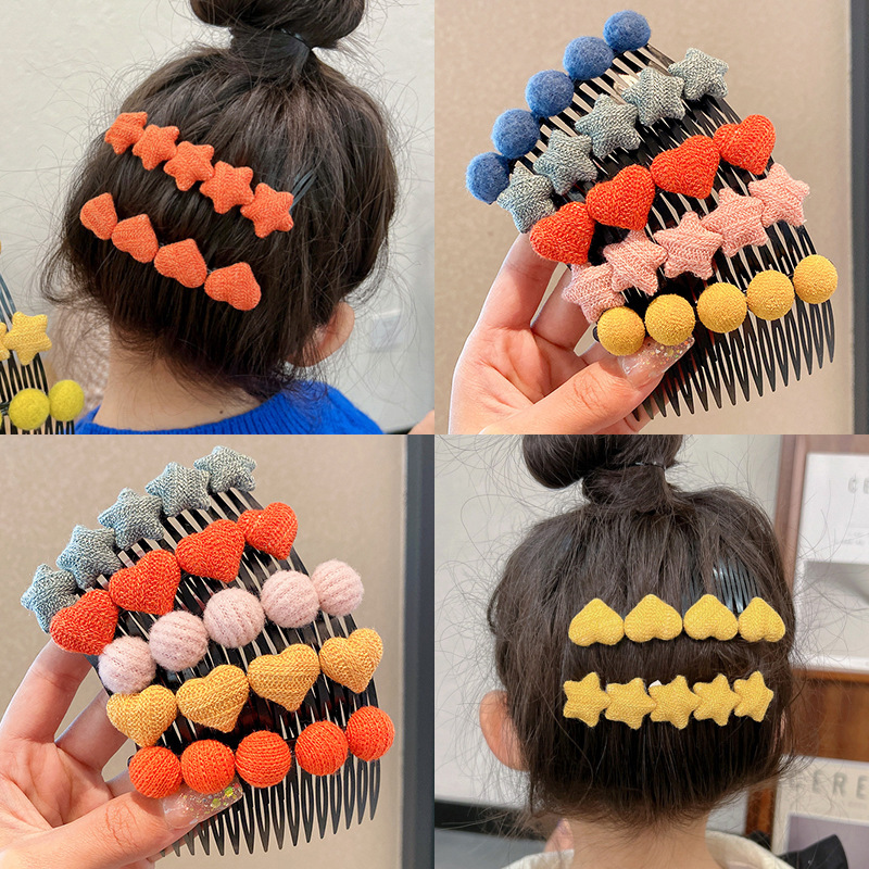 Children's hair accessories, bangs, broken hair styling tools, combing hair clips, hairpins, bangs, broken hair combs, girls' hair clips, headwear for girls details Picture