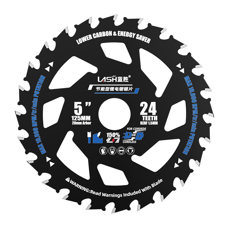 New energy-saving lithium electric saw blade, specially designed for woodworking, 4/5/5.5/6-inch 125mm portable electric circular saw alloy cutting Item Picture