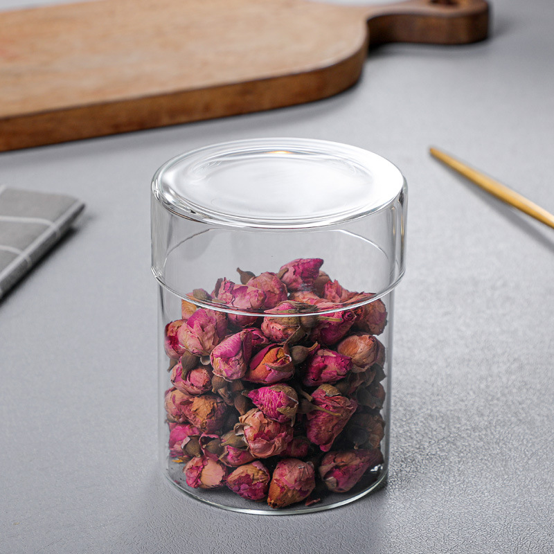 Transparent glass storage tanks, high borosilicate tea cans, sealed cans, glass flower tea and dried fruit storage tanks, kitchen storage tanks Application Scenario