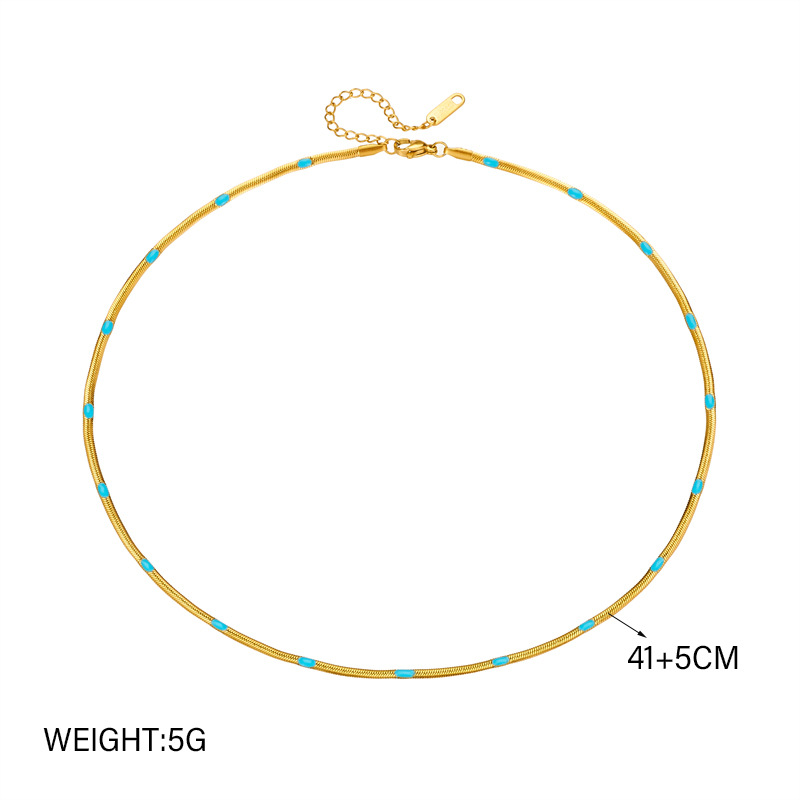 European and American fashionable, simple, niche, retro and ethnic style gold-plated titanium steel collarbone chain necklace with a versatile and high-end feel Application Scenario