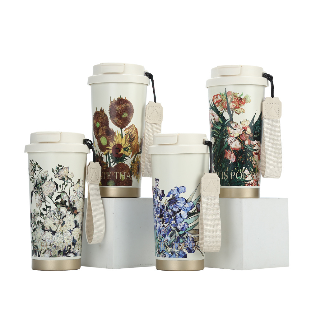 2025 New model insulated cup, coffee cup, girls' cup, high appearance level gift, double-drinking stainless steel straw cup, water cup Specification drawing