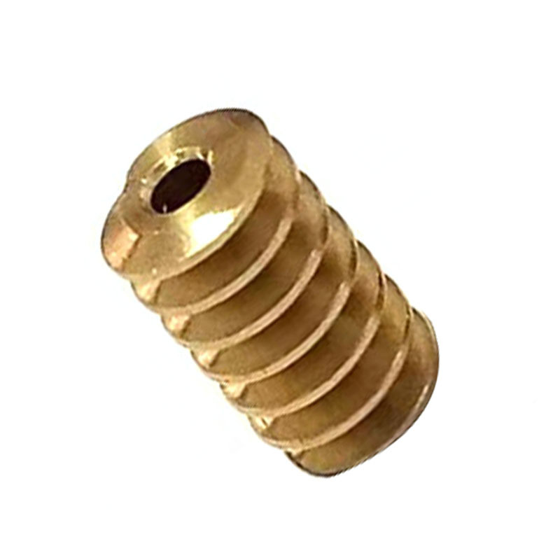 0.5 module copper worm gear 6*10*2mm hole helical tooth metal transmission gear worm gear with gear hobbing Item Picture