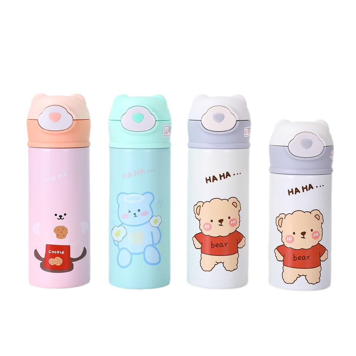 New 304 stainless steel insulated cup, bouncy straw cup, cartoon children's water cup, business gift cup Item Picture