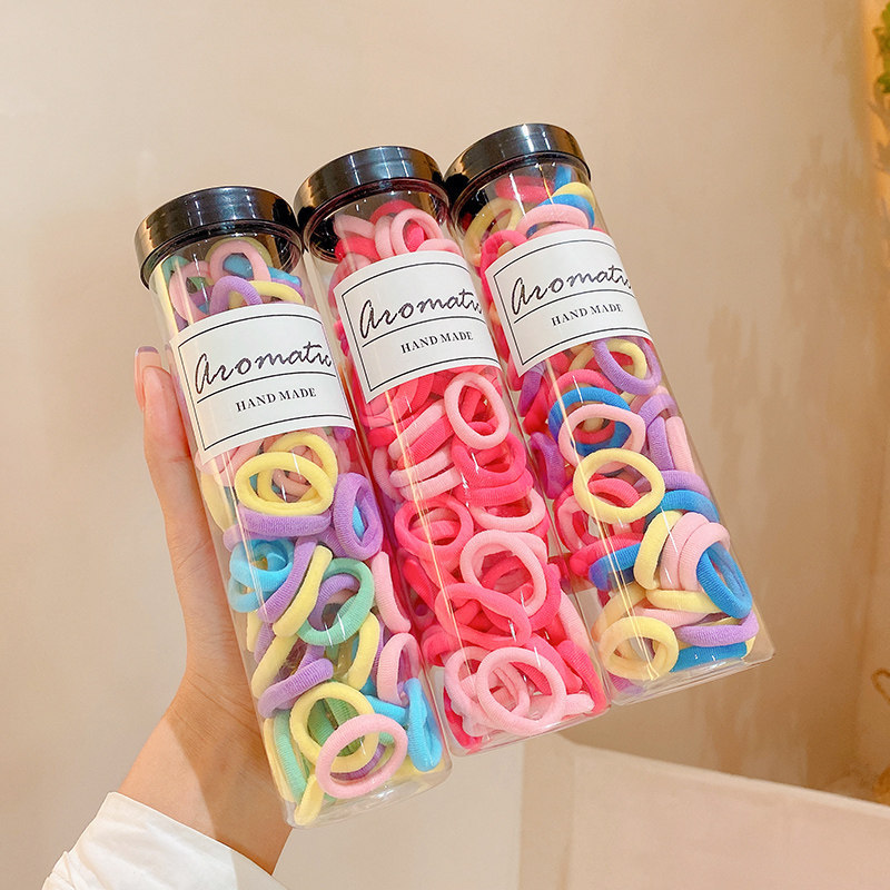 The new 2023 children's hair band is not harmful to hair. It features a high-elasticity girls' hair tie, a Korean-style hair tie for girls, and a ponytail band full figure