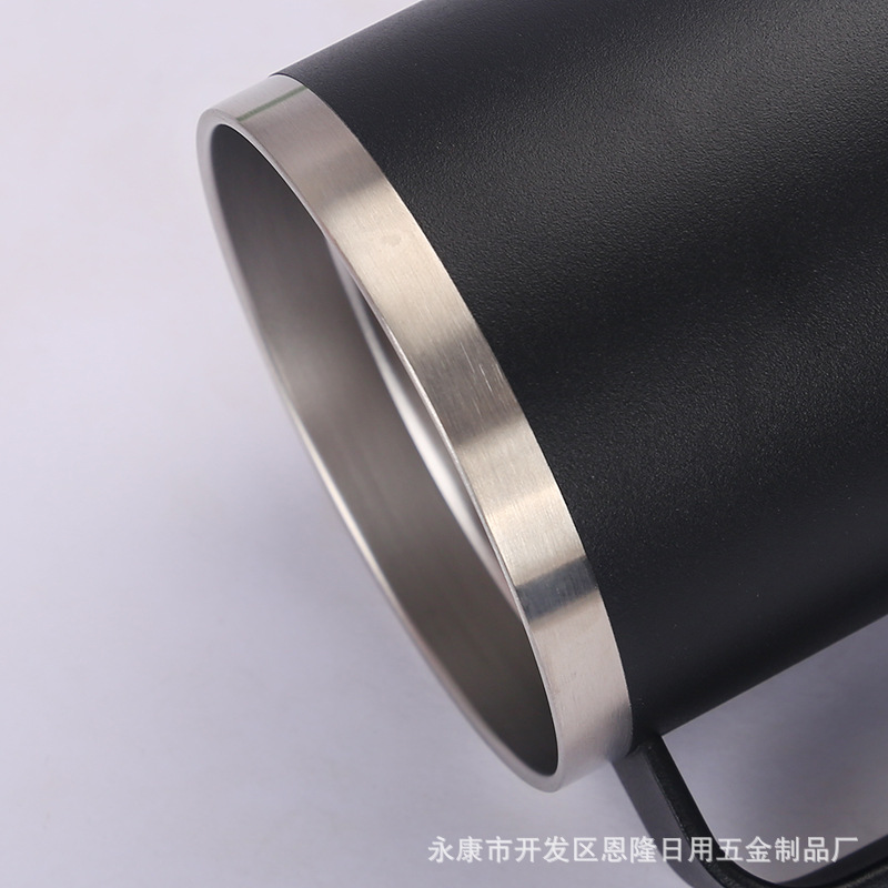 Wholesale of 14oz stainless steel mugs with handles for export yet, the same style of insulated and cold-insulated powder-coated coffee cups Specification drawing