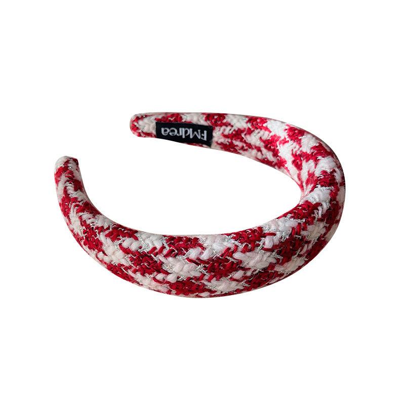 The New Year's festive red headband for women 2024 New autumn and winter, high top hair clip headwear Item Picture