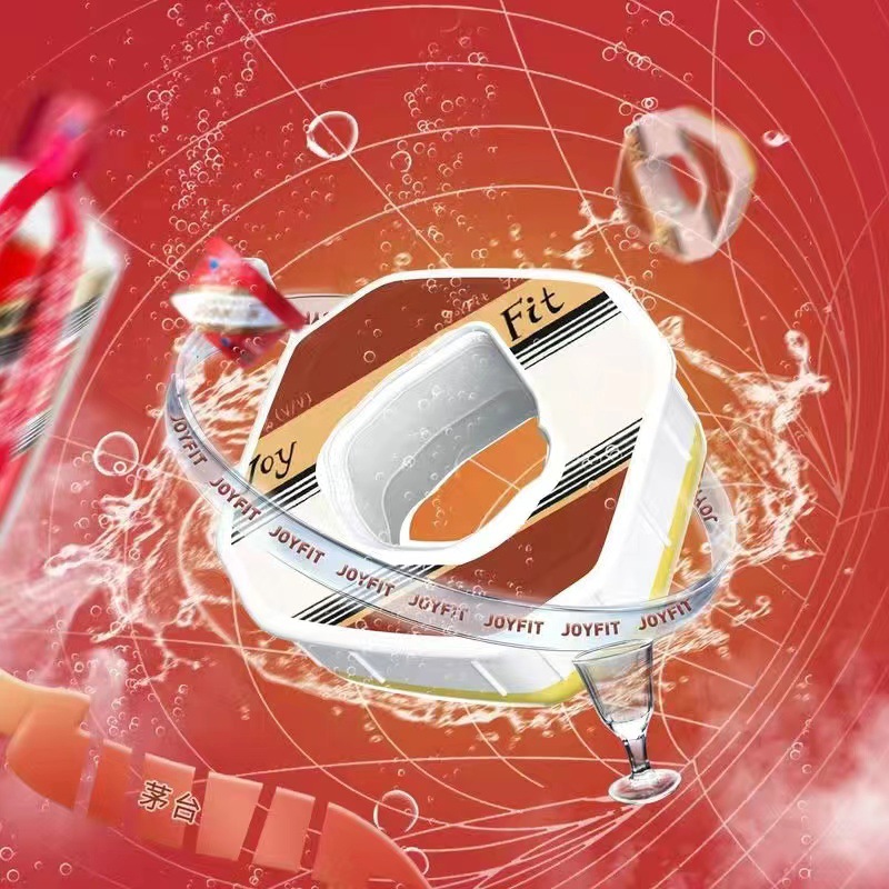 joyfit Fruit-flavored ring factory direct sales Square scented water cup, 0 sugar 0 calories extract scented ring, fragrant granules, bean pod play Item Picture