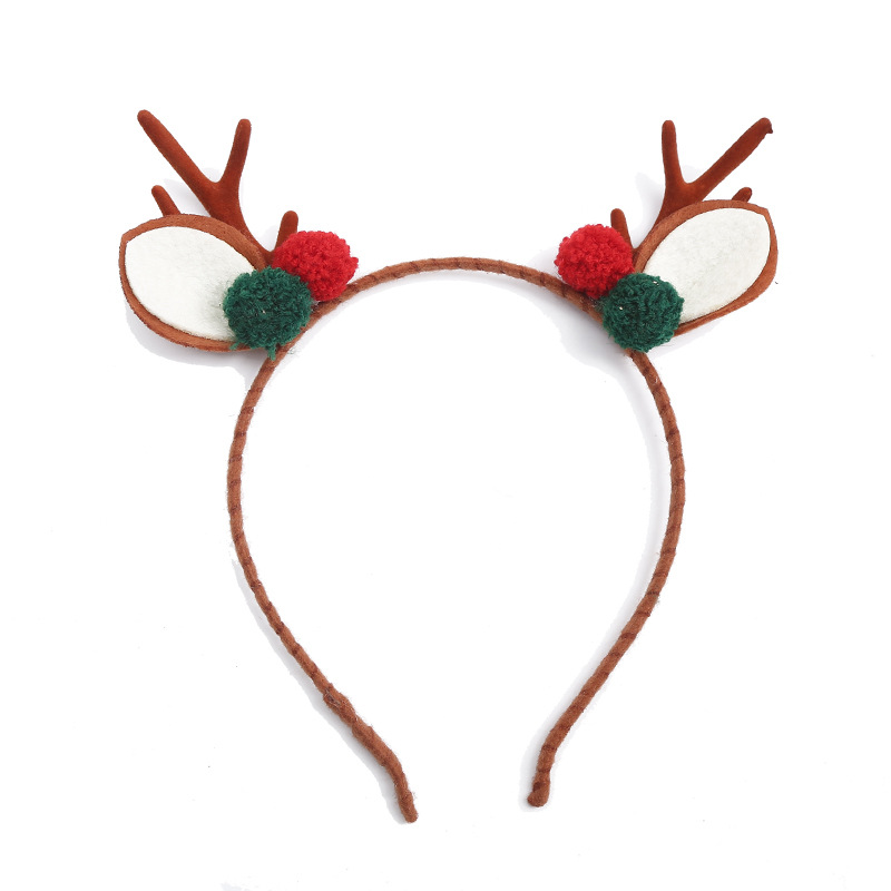 New Christmas hair accessories, antler hair bands, hair clips wholesale, forest-style elk headbands, plush hair clips, hair pin decorations Item Picture