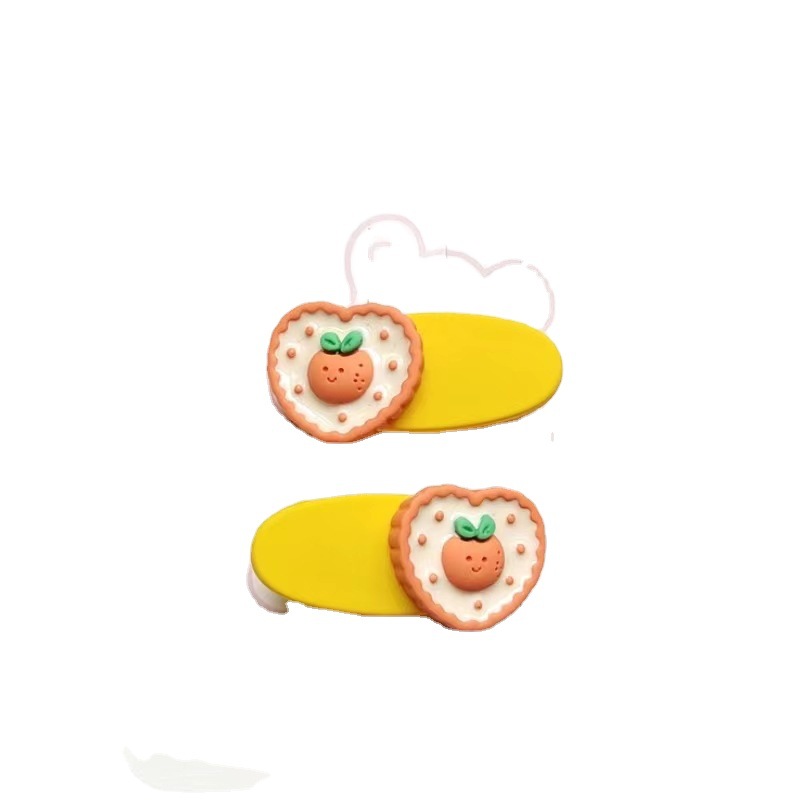 Korean cute cartoon children's hairpin headwear. A little girl's bangs and broken hair with flower and fruit clips on the side Item Picture
