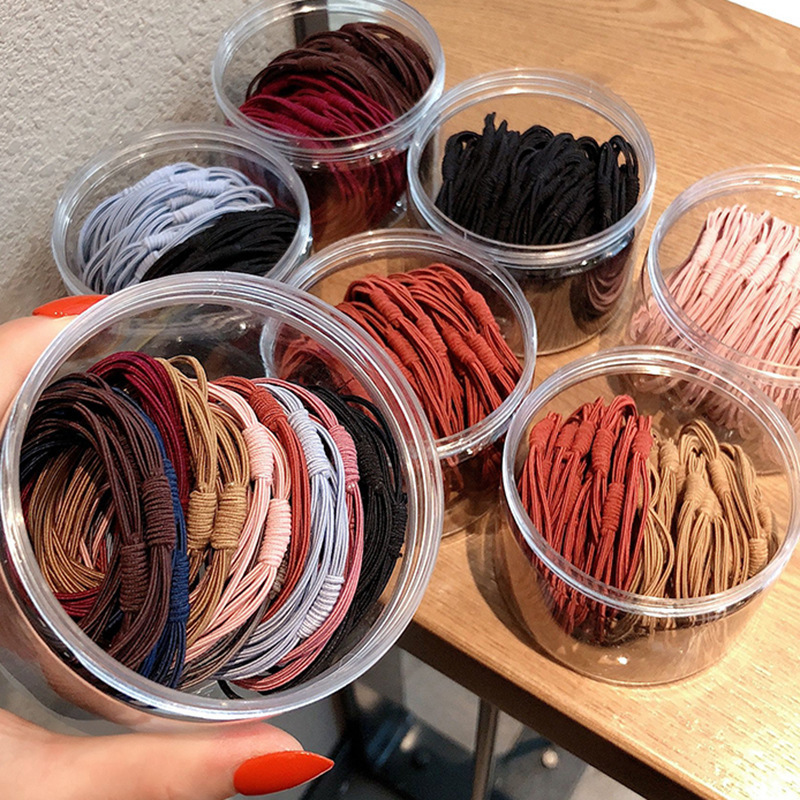 Wholesale of new basic 20-band Korean style simple high-elasticity hair tie, popular ponytail hair band and headwear details Picture