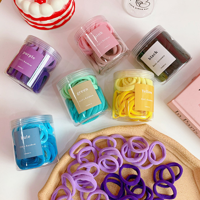 Colorful disposable rubber bands for children, hair-safe hair ties for girls and babies, small Chiu Chiu rubber bands, high-elasticity hair accessories Specification drawing
