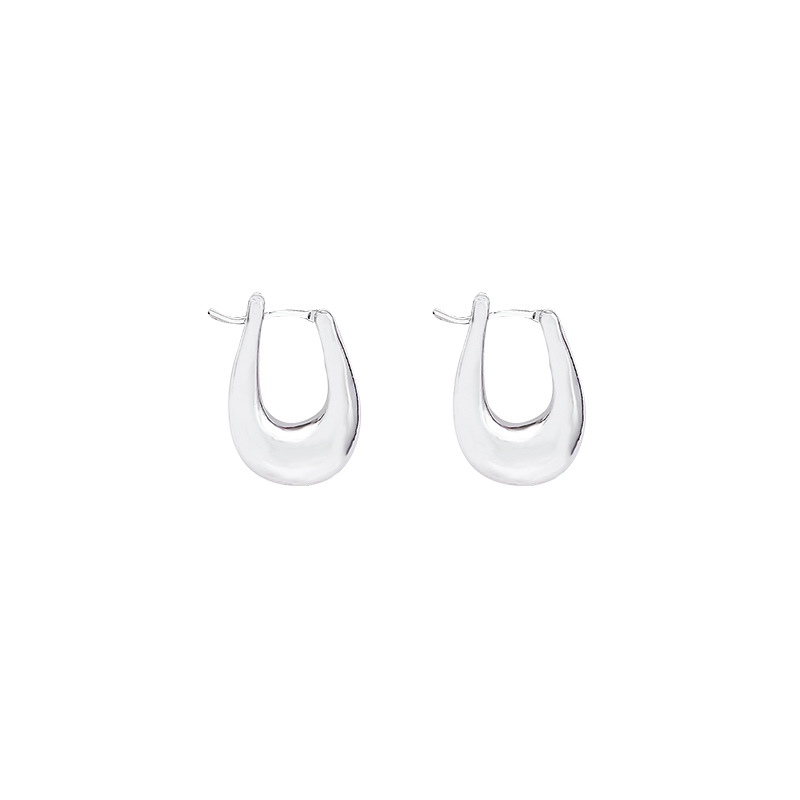 Metal U-shaped earrings for women, with a unique matte finish and high-end feel, are stylish and versatile. Wholesale of commuting earrings Item Picture