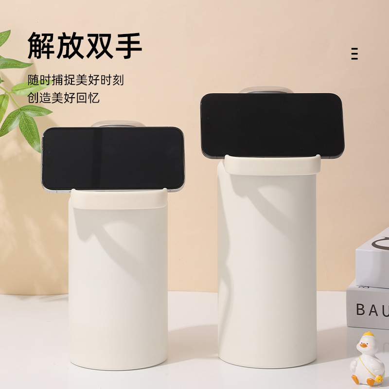 Outdoor large-capacity, high-appearation-level 304 stainless steel insulated cup, tea-water separation double-drinking cup, portable sports water bottle details Picture