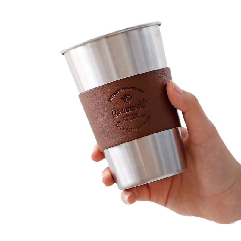 Gourment outdoor camping water cup, stainless steel portable heat-resistant coffee cup, Nordic Ins-style beer mug, picnic Item Picture