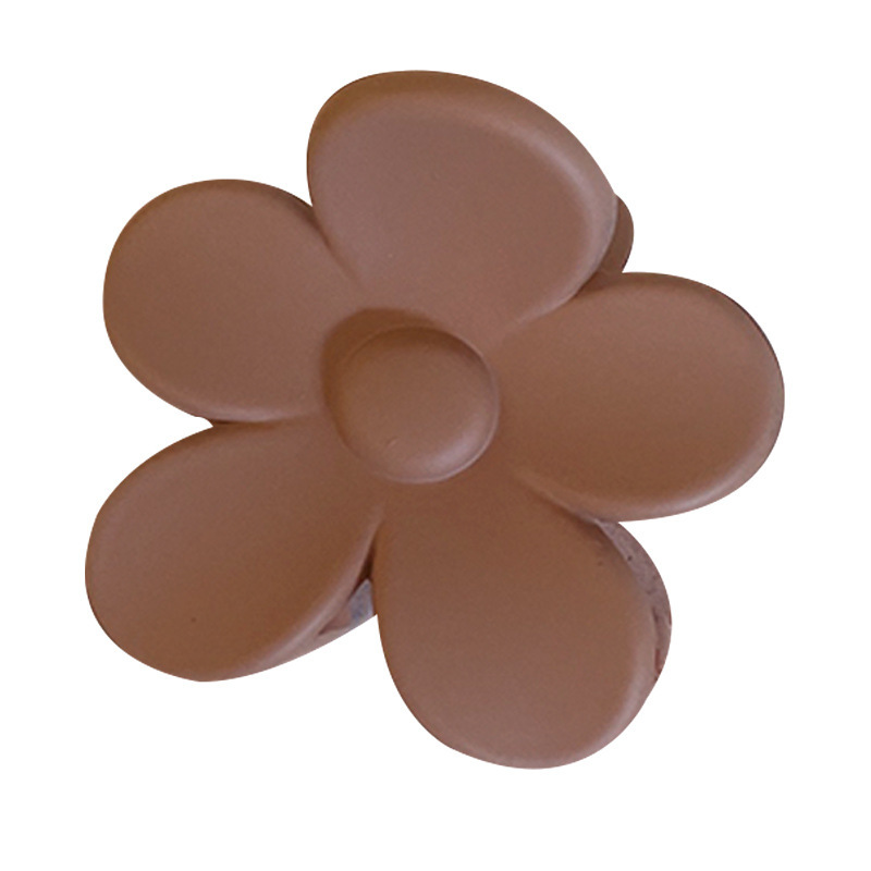 High ponytail fixed clip, small flower clip, shark clip at the back of the head, cute matte five-petal flower hairpin Item Picture