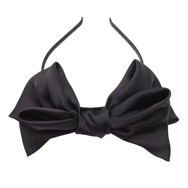 Korean red large bow headband, versatile for going out headband, forest-style super fairy hair clip, hairpin, hair accessory and headwear Item Picture